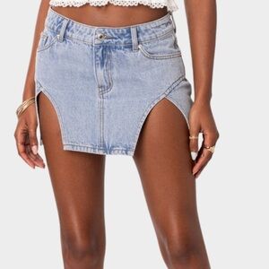 Edikted Denim  Mini Skirt